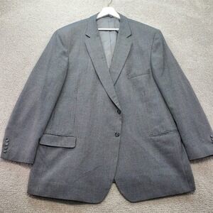 Bert Pulitzer Men 54 Long Grey Micro Check Blazer Sport Coat Jacket Professional